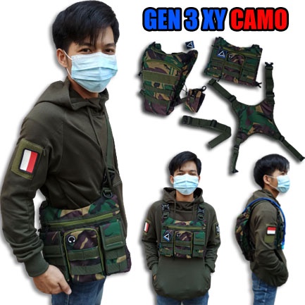 Tas Dada Gen 3 XY Tas Rompi Dada Depan Belakang Multifungsi Outdoor