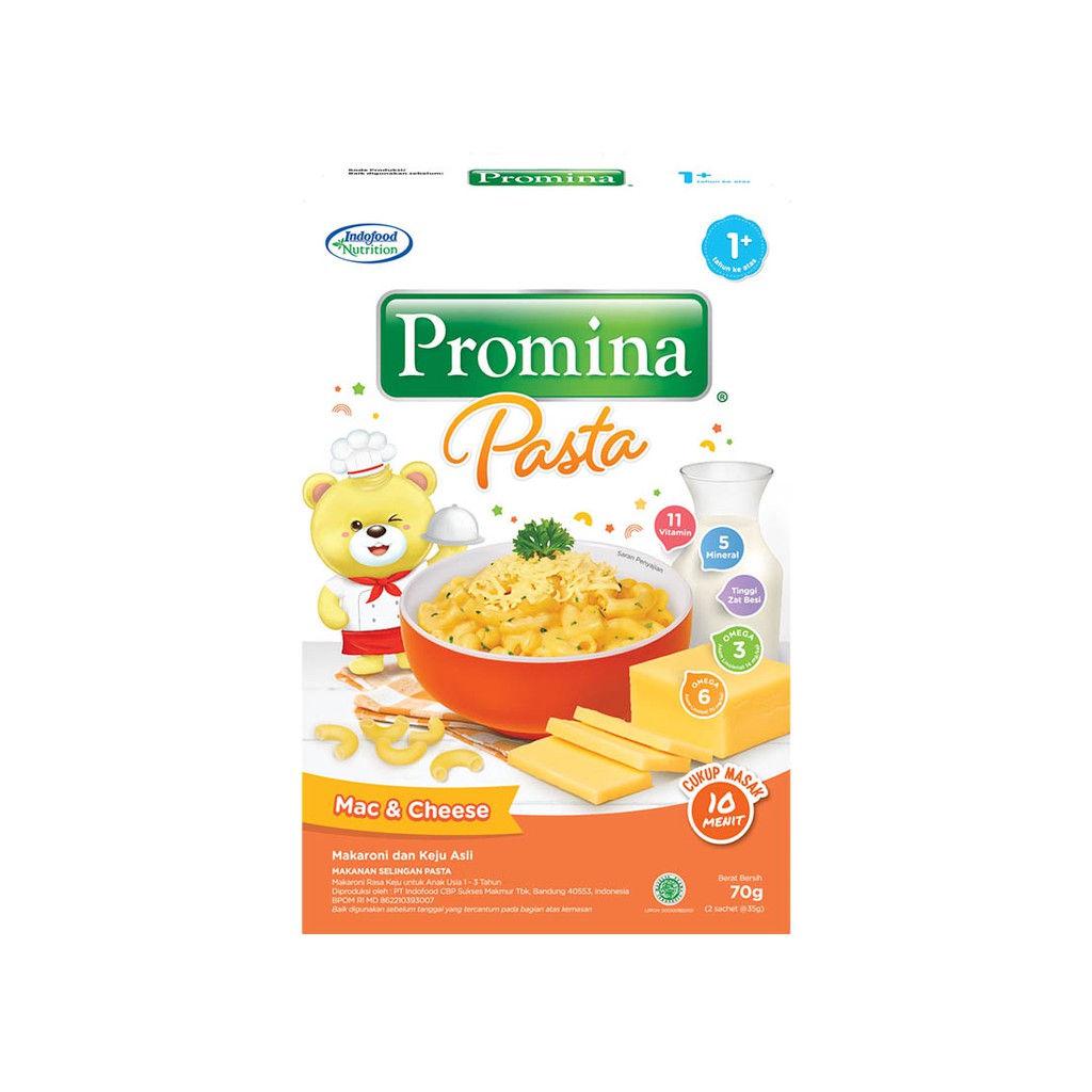 Promina Pasta Mac and Cheese / Pasta Keju Bayi / Makanan Bayi 12m+ - 70g