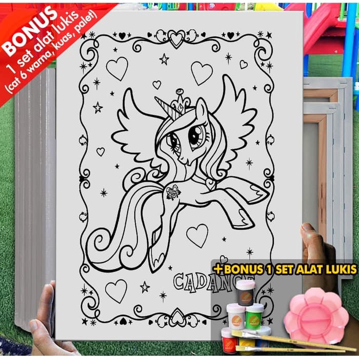

Kanvas Lukis Anak My Little Pony 30x40 cm MEL1101 Mewarnai Coloring
