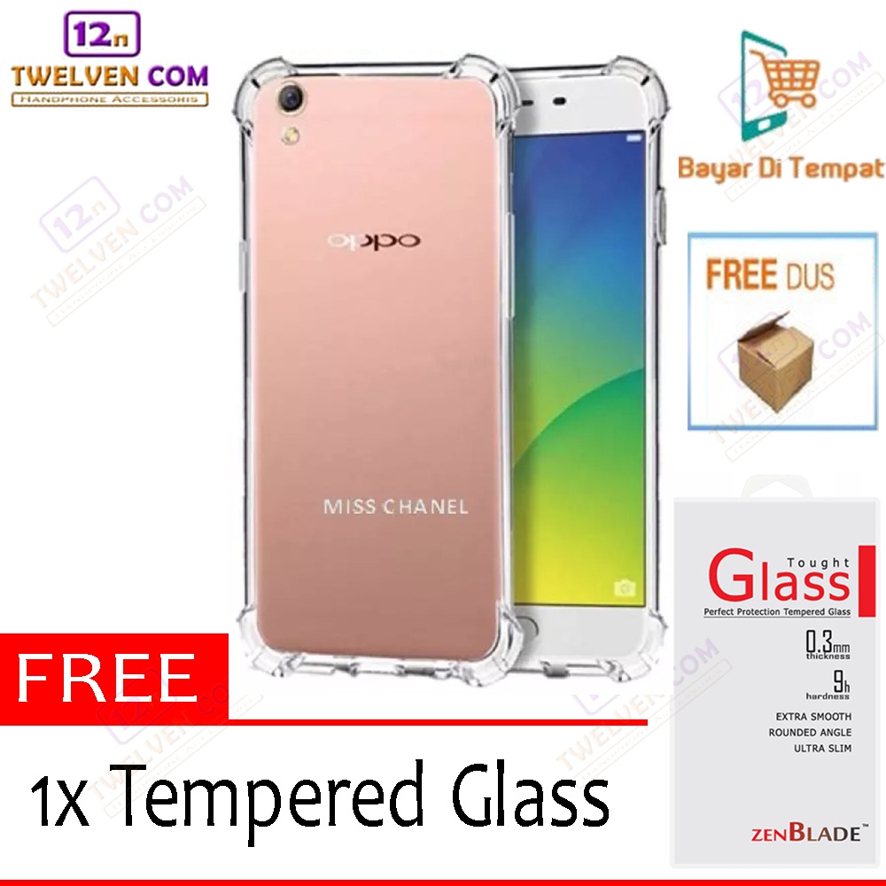 [FLASH SALE] Case Anti Crack Anti Shock Softcase Oppo F1 Plus - Free Tempered Glass