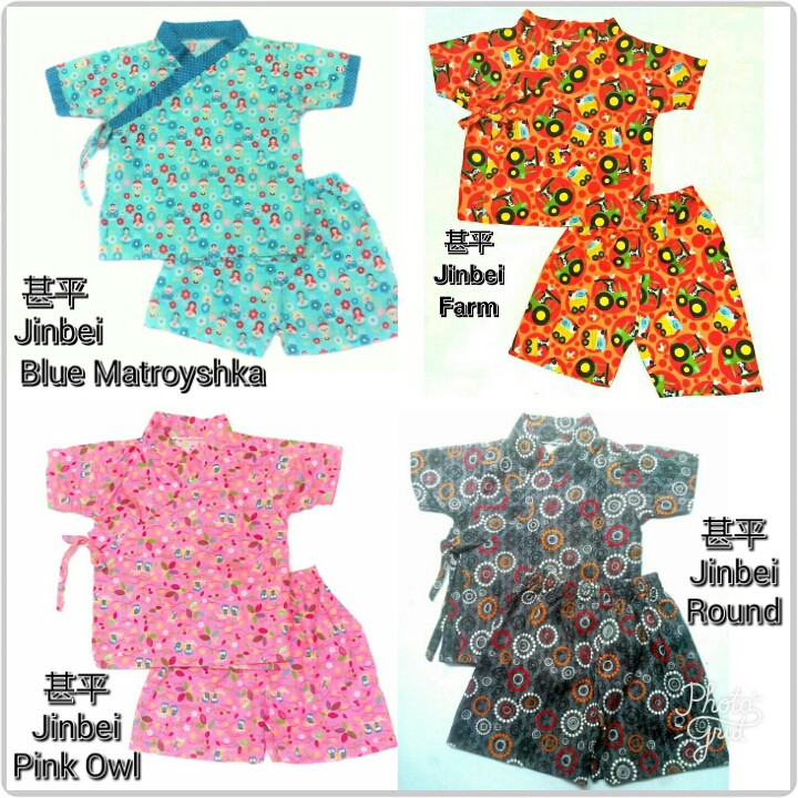 Setelan pakaian jepang Kid's M &amp; L JINBEI BOY GIRL  7-9 TAHUN jinbe jinbey kimono musim panas