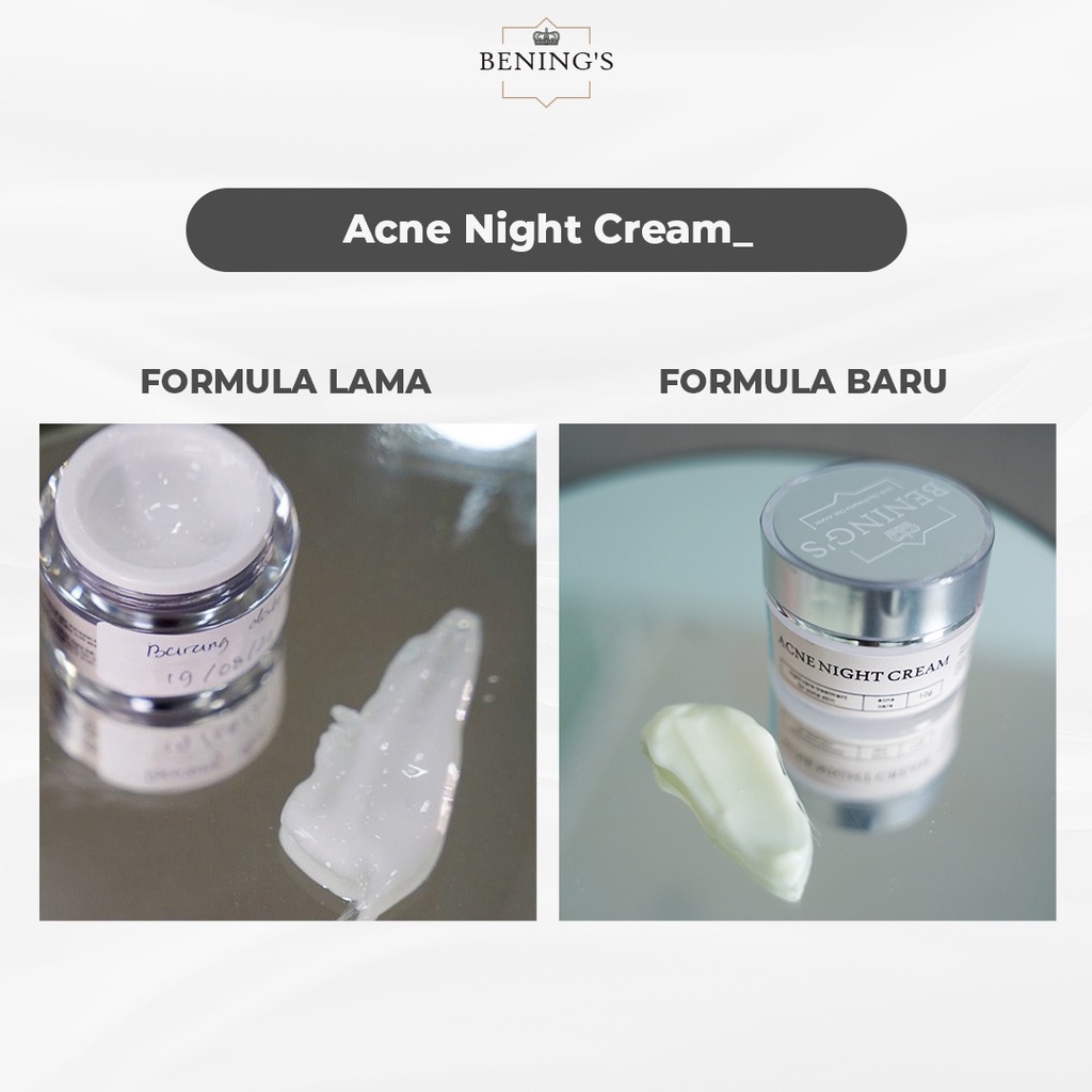 Acne Night Cream Benings Indonesia Skincare by Dokter Oky Ukuran 10 gr