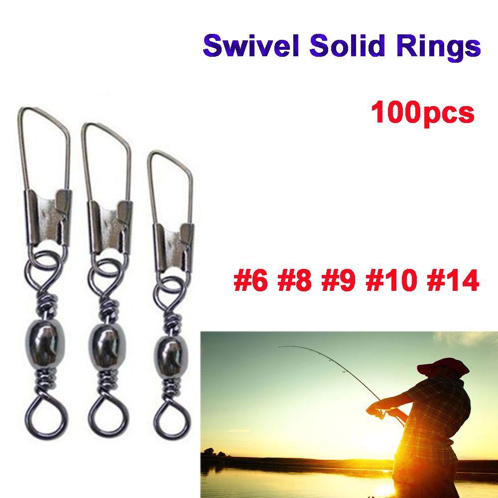 NICKOLAS1 Swivels Solid Rings Buckle Dengan Konektor Tali Pancing Alat Interlock