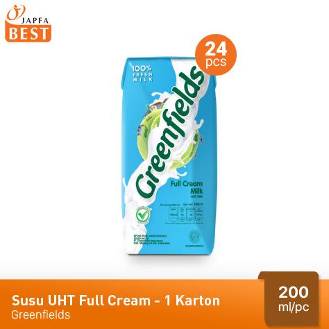 

(BISA COD) Susu Greenfields UHT Full Cream 200 ml (Isi 24 pcs) TERPERCAYA Kode 787