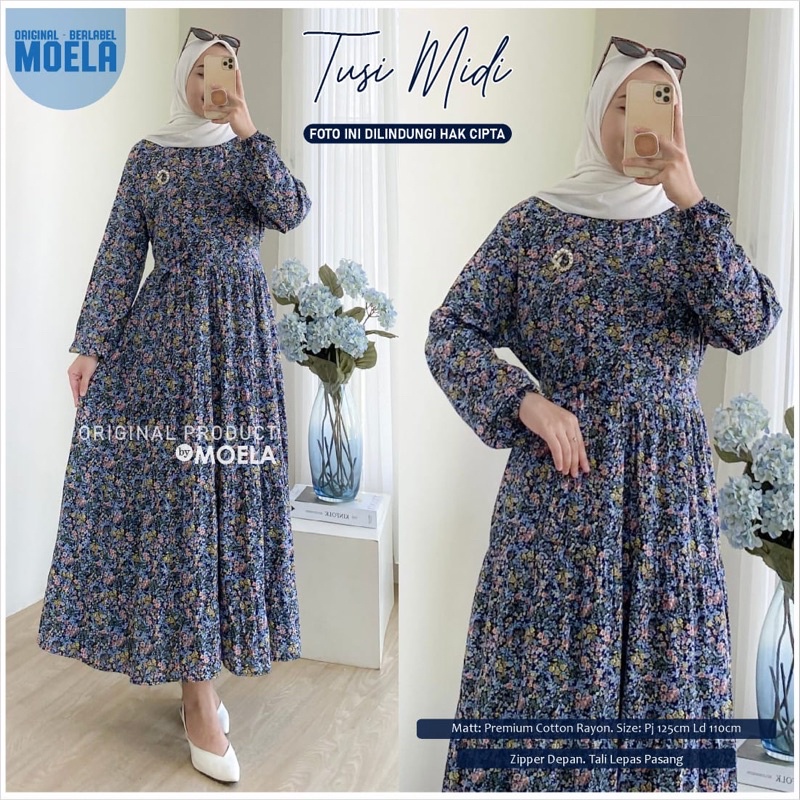 TUSI MIDI DRESS ORI MOELA