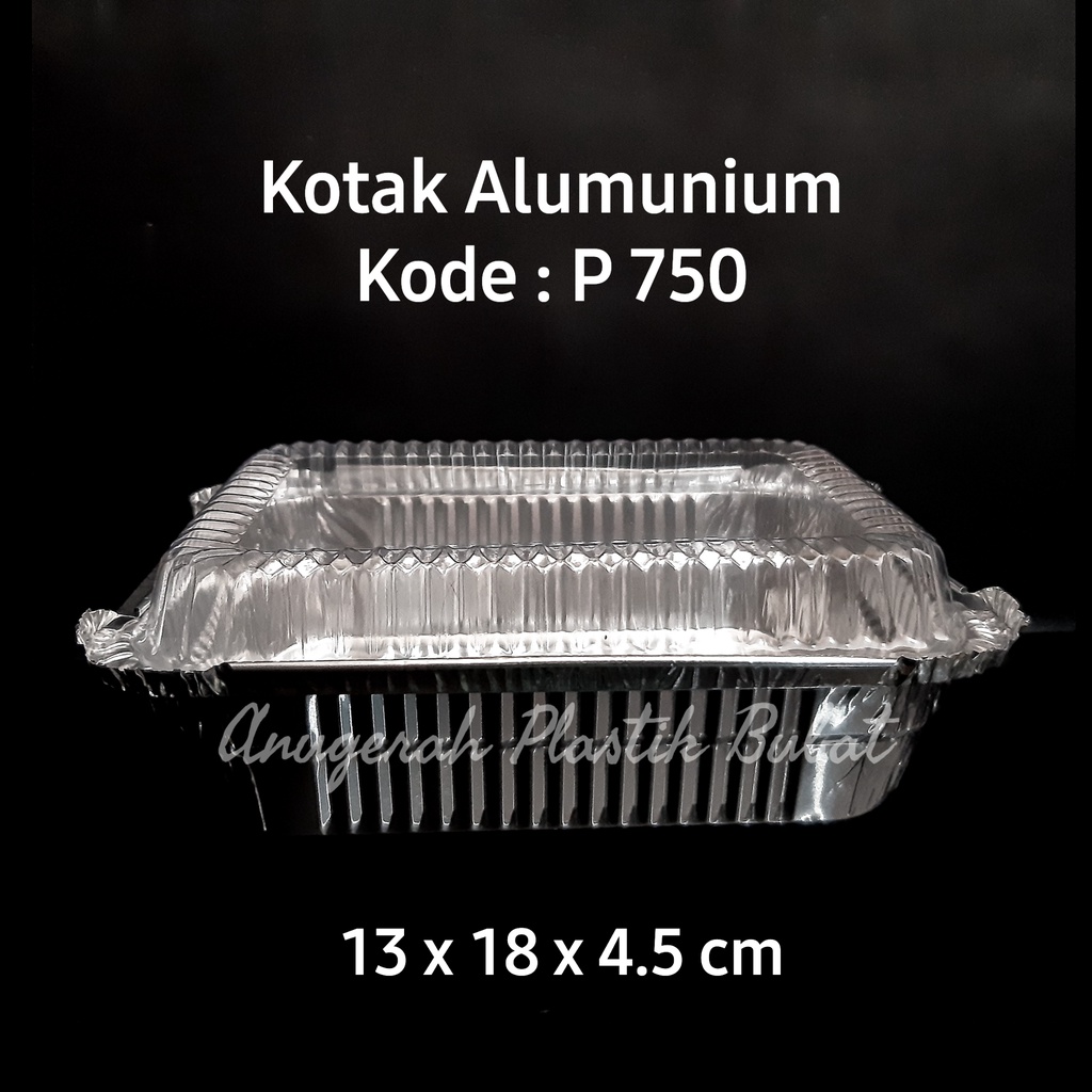 Alumunium Foil Cup P750 + Tutup Isi 10 Pcs/ Tray Alumunium Lasagna/Tray Alumunium Microwave