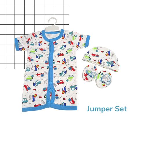 Jumper Set Katun Set Baju Bayi Jumper Full Print