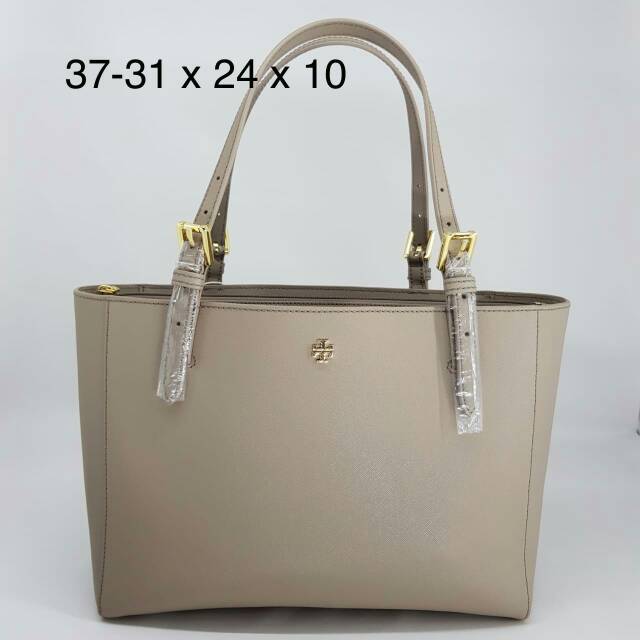Tory Burch Emerson small tote french grey