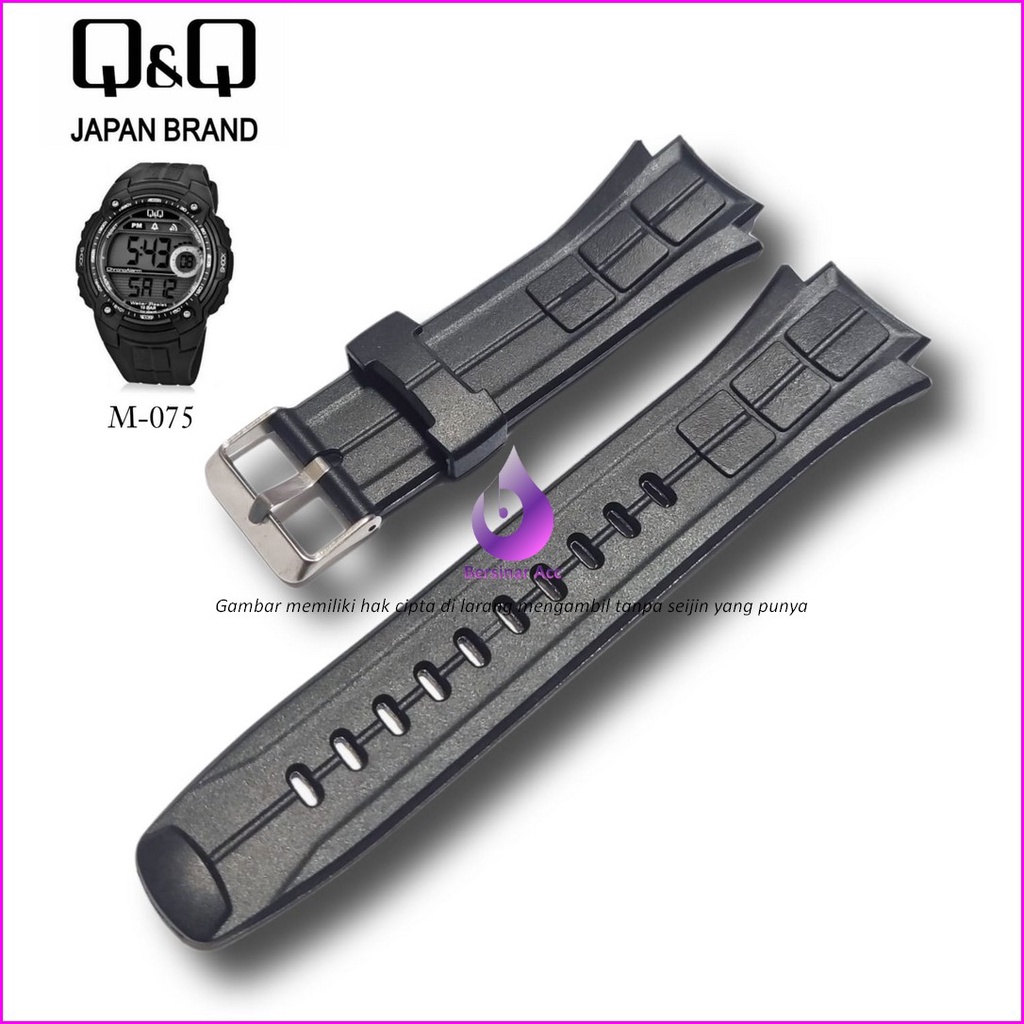 Strap Tali Jam Tangan Q&amp;Q M075 Black