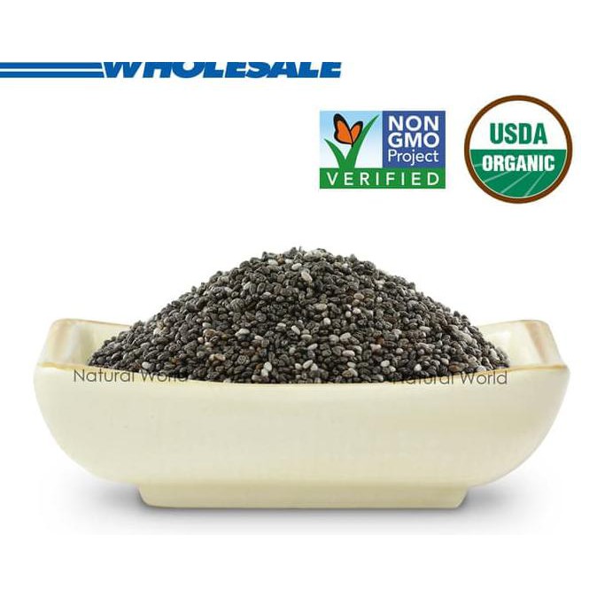 

organic black chia seeds 300 gr termurah