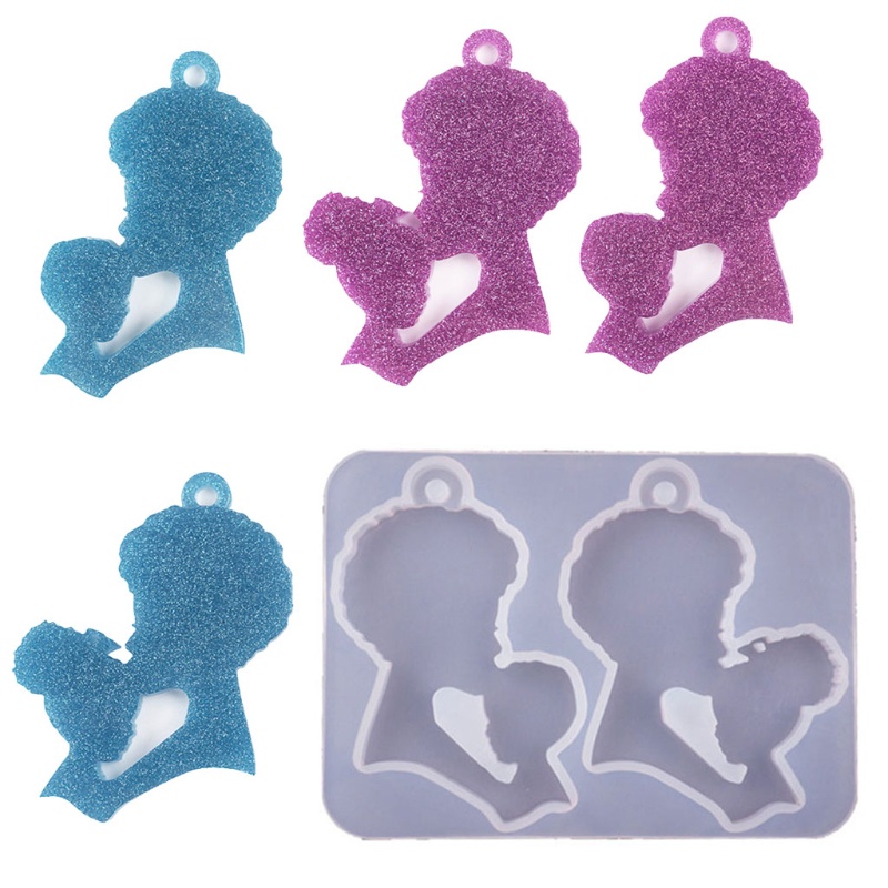 SIY  Mother's Day Keychain Pendant Mirror DIY Crystal Resin Epoxy Silicone Mold