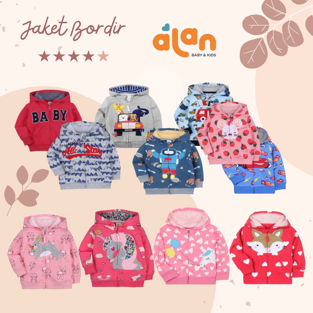 Carterlove Jaket Bordir Motif Cowok/Cewek - CRT-JK Random Motif