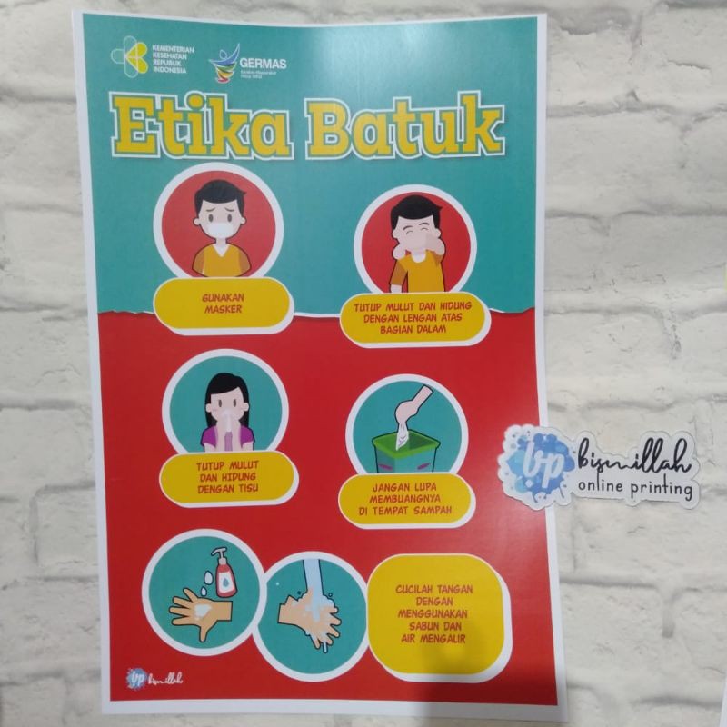 Poster Kesehatan Etika Batuk Shopee Indonesia