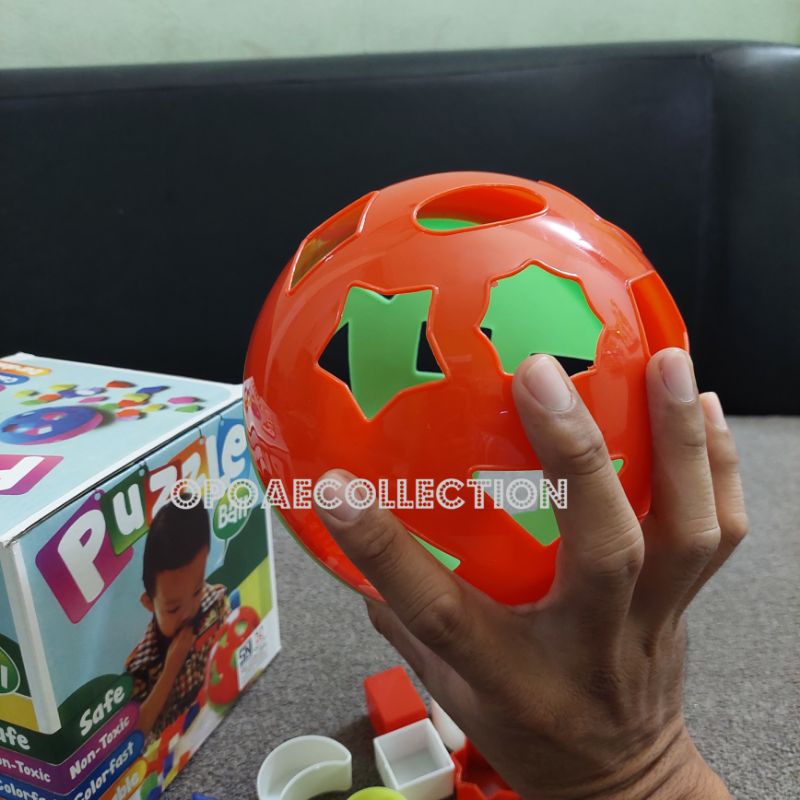 Mainan Edukasi Puzzle Puzzel Puzel Ball Shape Shorter Sorting Geometri Bulat Kemasan Kardus