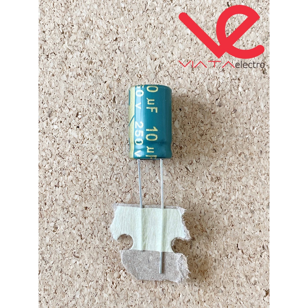 KAPASITOR ELCO 10UF 250V ROLL (1 BUAH) KAPASITOR CAPACITOR ELKO KAPASITOR 10 UF 250 V