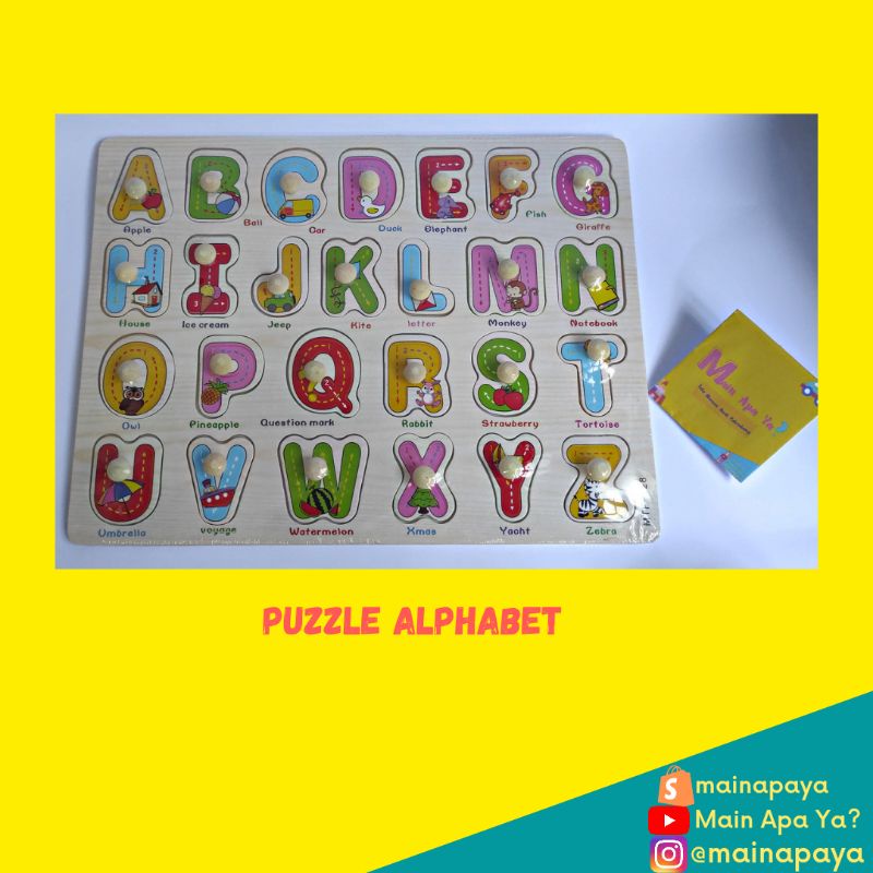 Puzzle Kayu Alphabet | Puzzle Kayu Angka | Puzzle Kayu Buah-Buahan | Puzzle Kayu Hewan | Puzzle Kayu