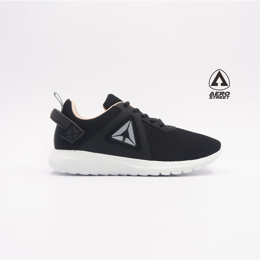Aerostreet 37-40 Motion+ Hitam Abu - Sepatu Sneakers Casual Sport Sekolah Pria Wanita Aero Street