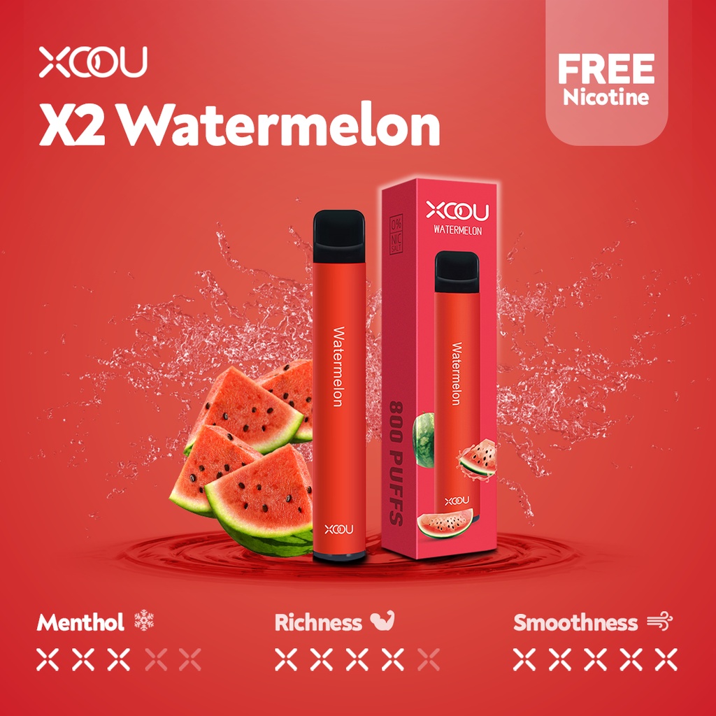 [PNCSID] [RELX COMPATIBLE] XOOU Mint Flavour Pods / Cartridge - Watermelon