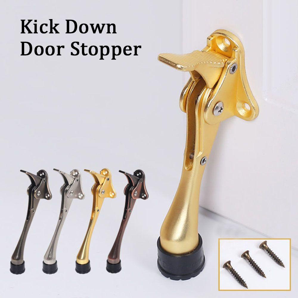 Wonder Kick Down Door Stopper Peralatan Rumah Paduan Seng Hisap Kuat Self Adhesive Doorstop