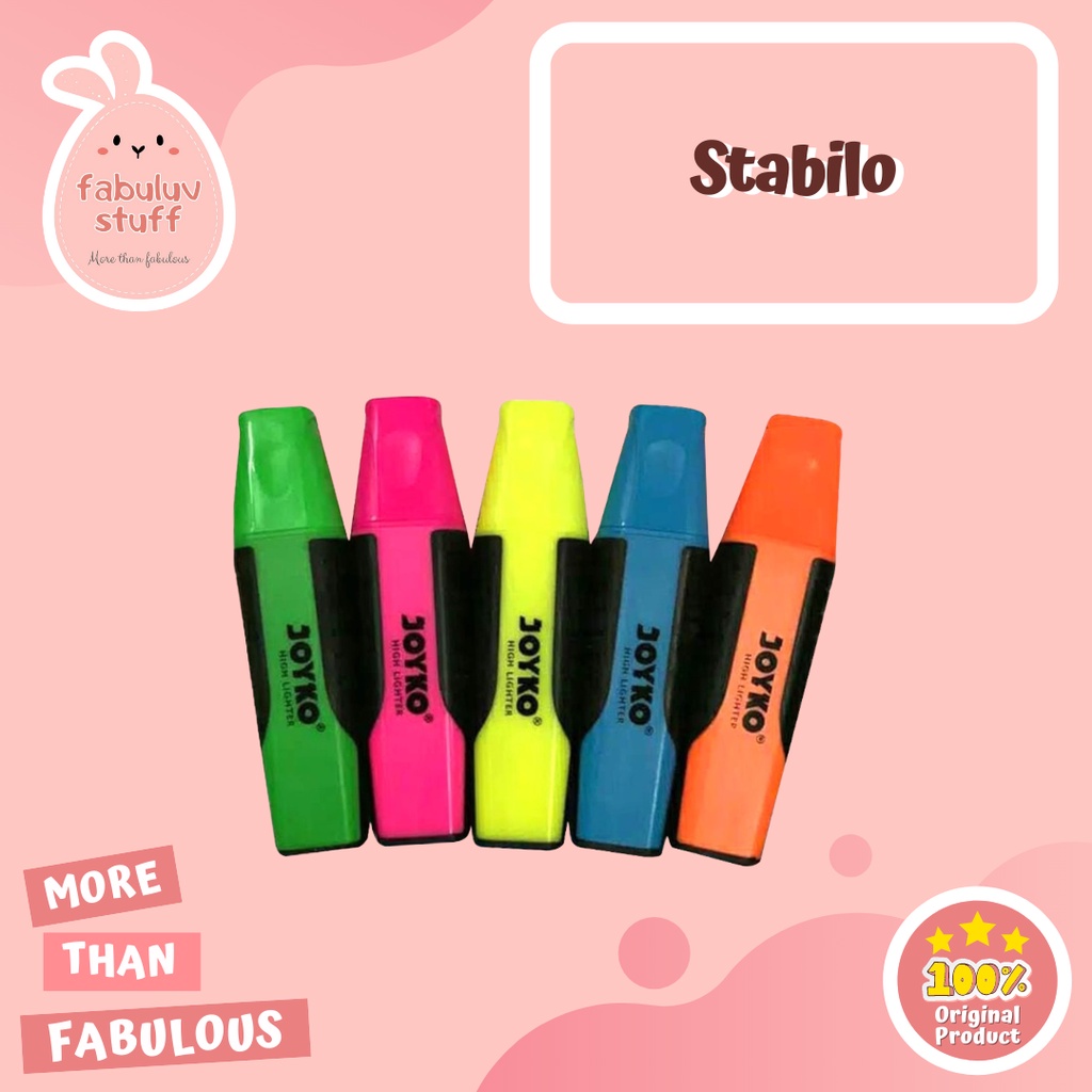 

ATK ~ Highlighter Penanda Berwarna / Stabilo / Stabillo