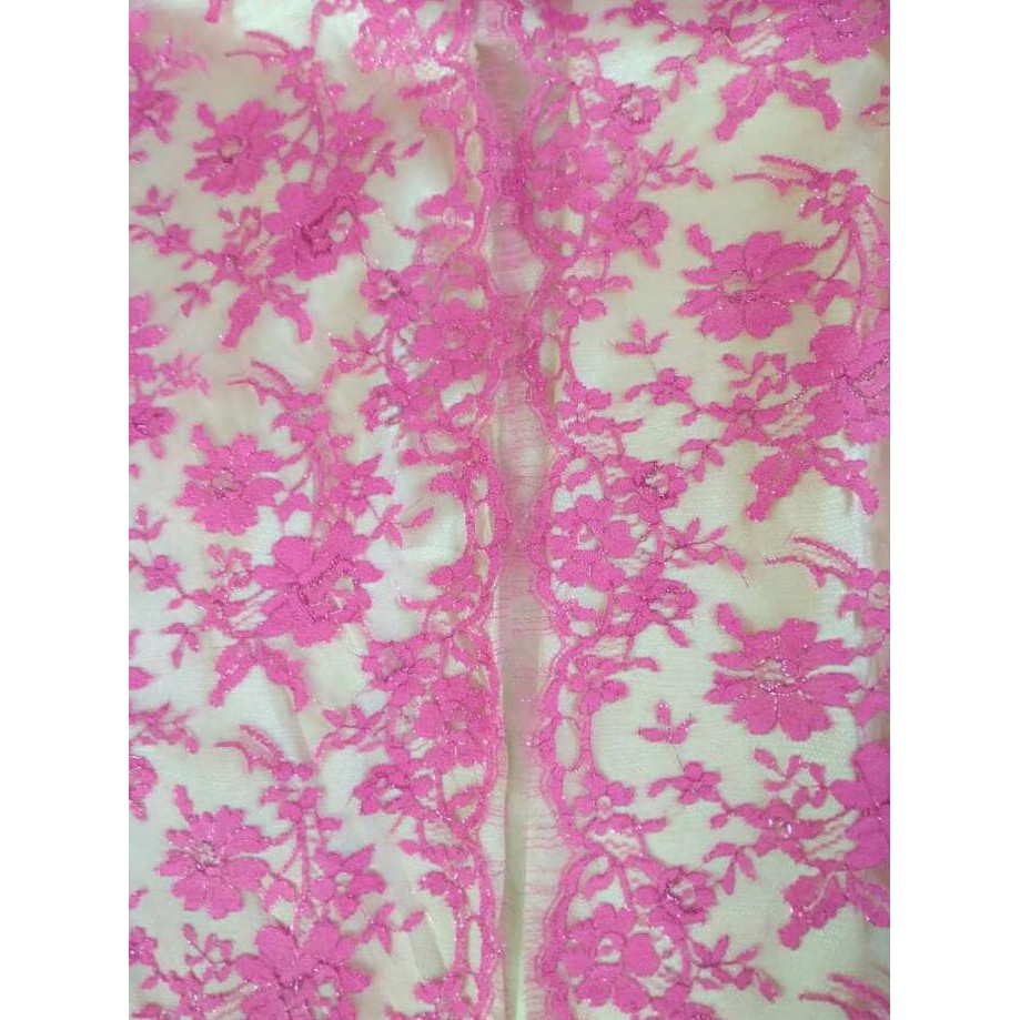 Kain-Bahan Brokat/Brukat Lace Prancis Original 100% Asli C87 Best Seller