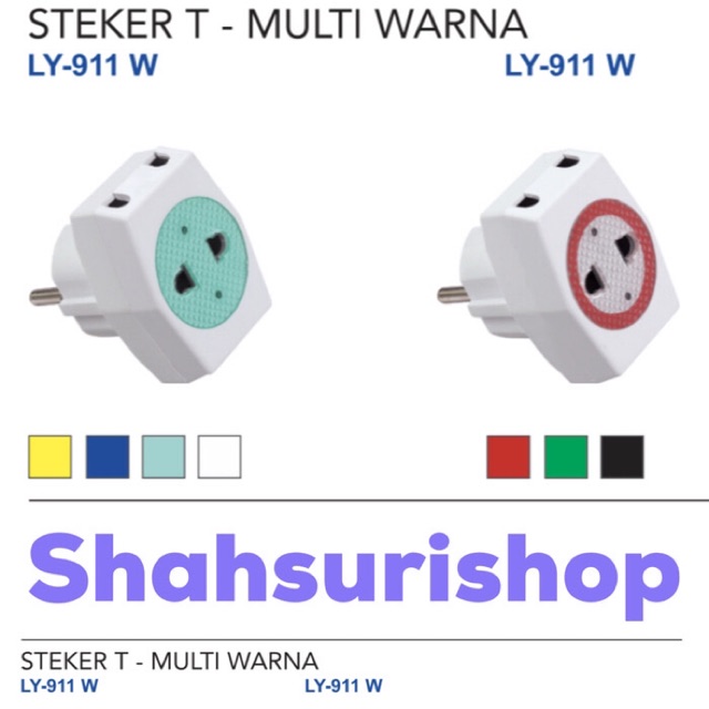 STEKER COLOKAN T MULTI WARNA LOYAL LY 911W 911 W STOP KONTAK