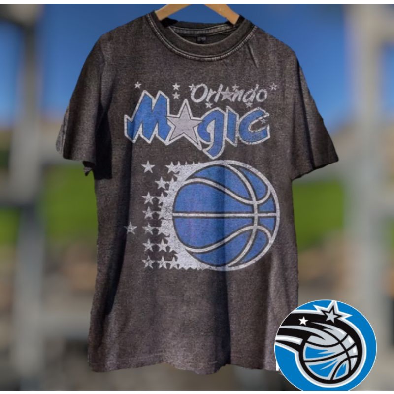 Orlando Magic Basketball NBA Logo Vintage Wash T-shirt/Kaos NBA Team Orlando Magic Vintage Wash Unis