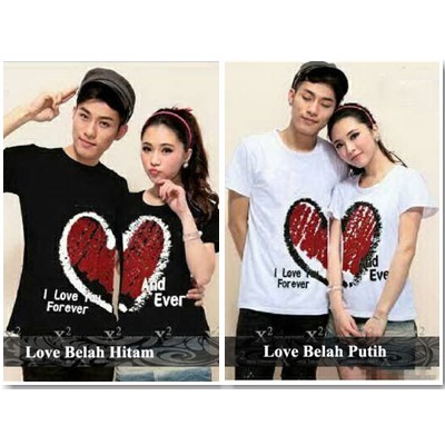  kaos  couple  lambang cinta keren kado anniversary  buat 