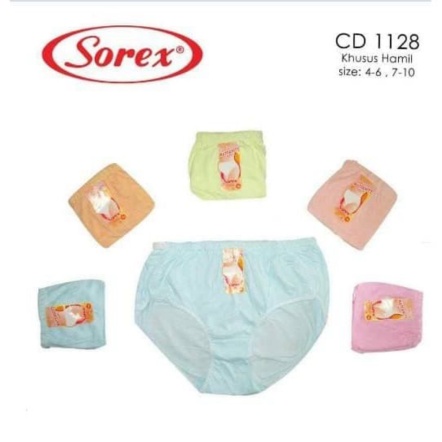 Unik Sorex 1128  Celana Dalam  CD Hamil Maxi Katun Lembut Limited
