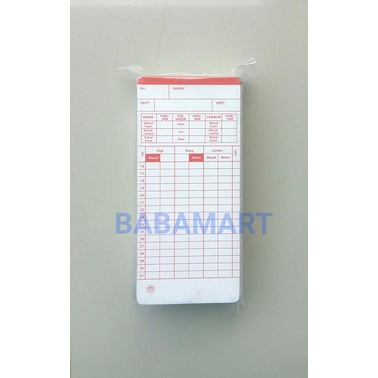 

Jual Kartu Absen Absensi Ceklok AMANO Murah