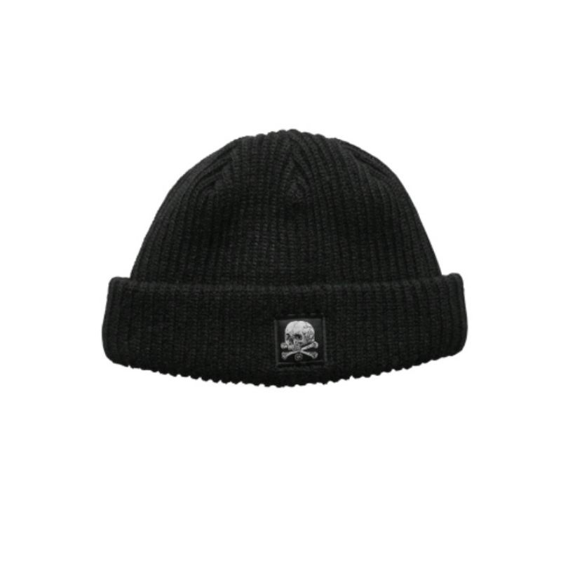 HUSTED BONEKS BLACK BEANIE