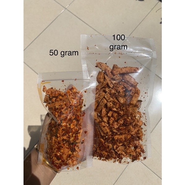Basreng Stik pedas Dan Ori Daun Jeruk Baso goreng 50gram 100gram-3