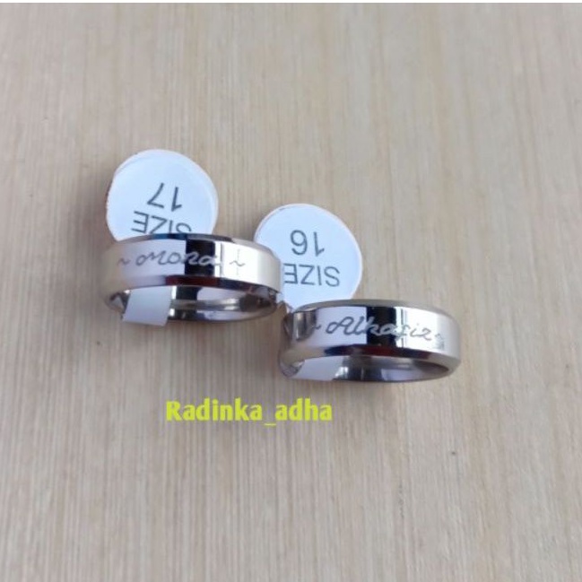 cincin titanium, cincin tunangan, cincin ukir nama, cincin couple termurah