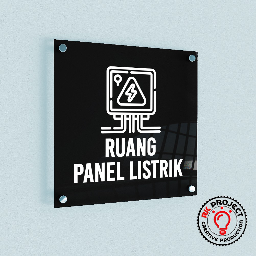 Jual Ruang Panel Listrik Sign Board Akrilik Acrylic Shopee Indonesia