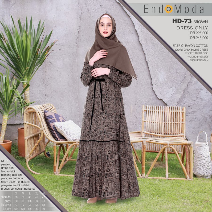 gamis endomoda dress only HD73