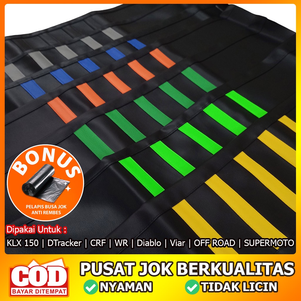 [COD] C Sarung Kulit Jok Cover Hitam SUPERMOTO TRAIL GTX Sarung Bungkus Jok CRF KLX GORDON Cover Sea