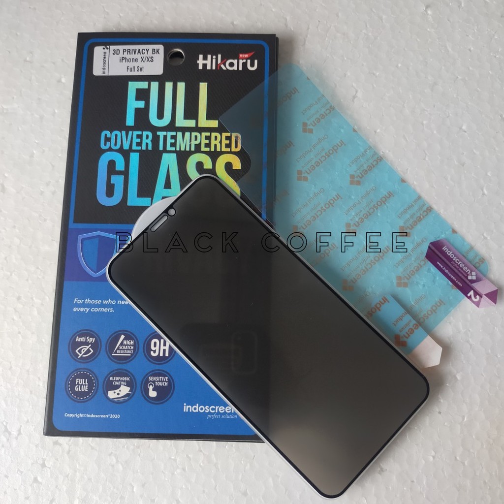 PRIVACY Tempered glass iPhone X / XS HIKARU anti-spy