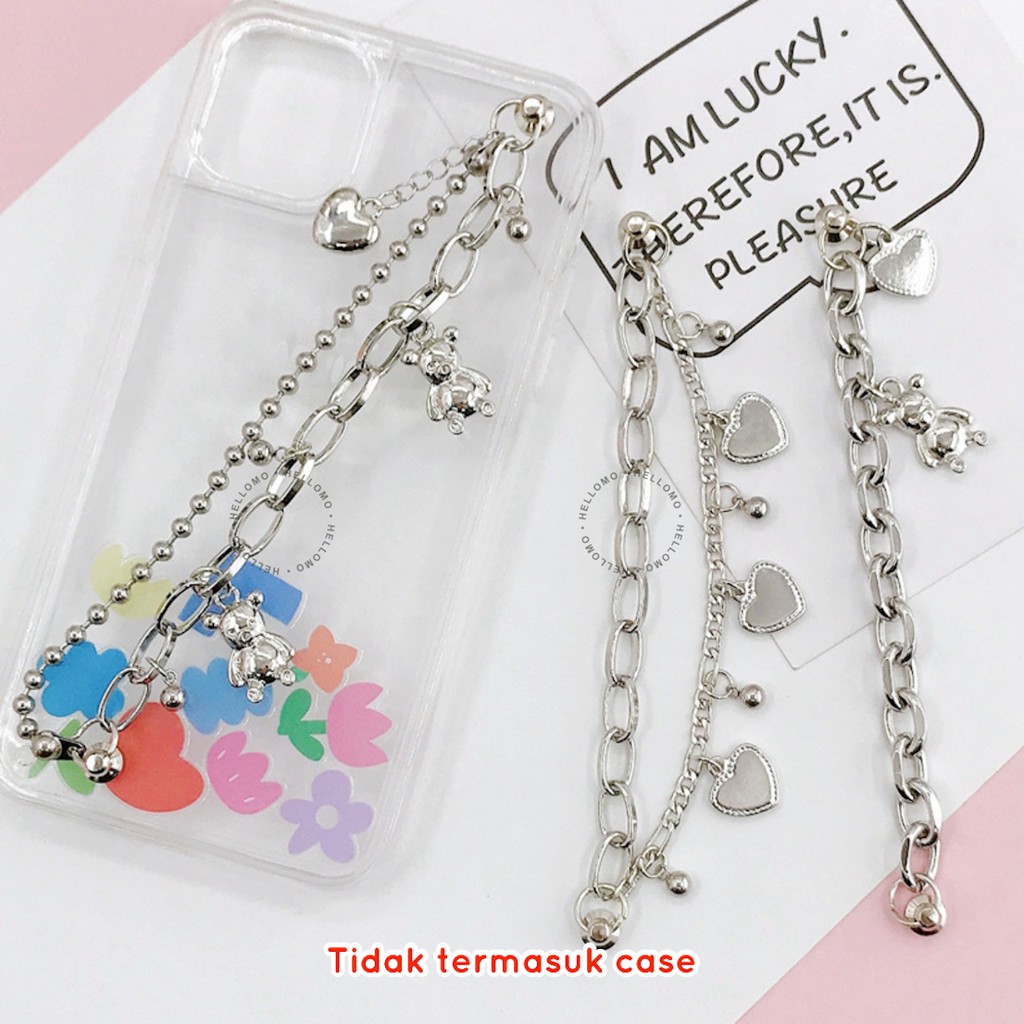 Manik Manik DIY Tali Chain Strap Hp Korean Style Korea Grip Case Chain