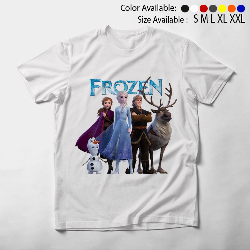 Baju Anak Kaos Atasan Anak Perempuan Motif Frozen