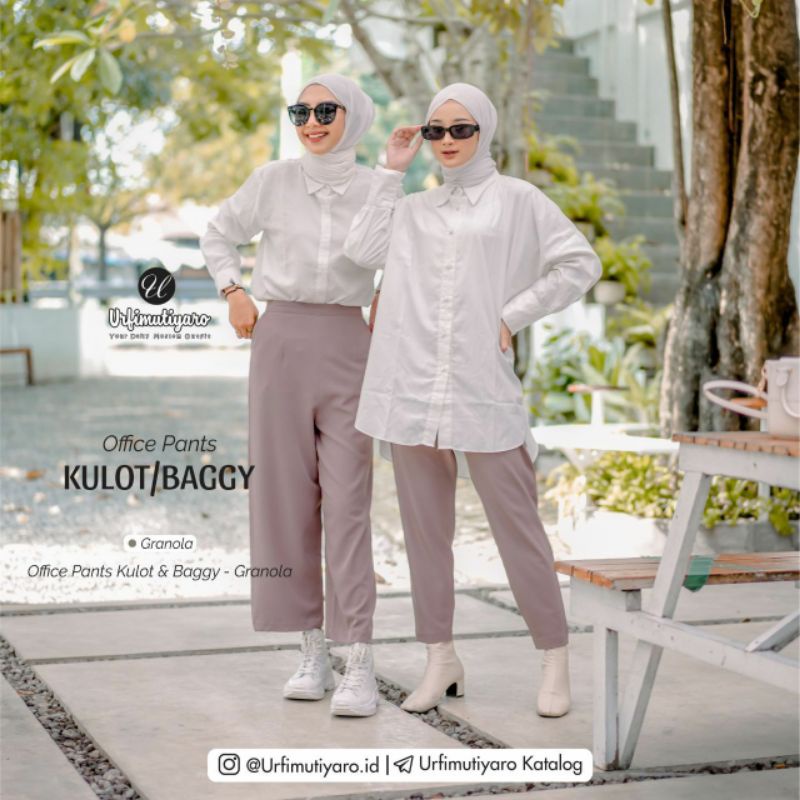 Celana Kerja Wanita Dewasa Remaja Office Pants Baggy Kulot by Urfimutiyaro