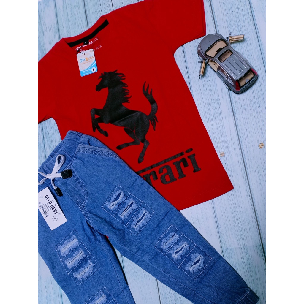 STJRP - Premium Setelan jogger ripped anak dan kaos distro karakter 1-8 tahun part 2-4
