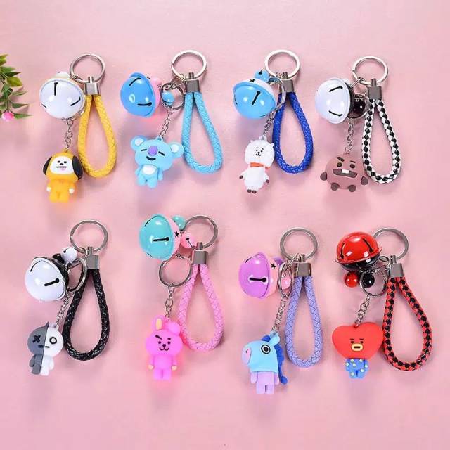 Gantungan Kunci BT21/Gantungan Kunci Lonceng BT21/Gantungan Kunci Lonceng Bangtan Boys