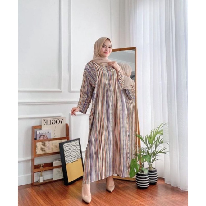 daster long lengan panjang LD 120 PB 130 bawah mata kaki, daster panjang viral kekinian, daster rayon busui terlaris ARBANI COLECTION-ORINA ( SALUR KECIL)