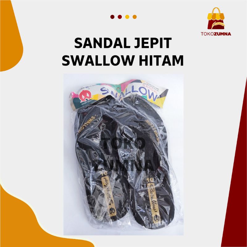 Sandal Japit Swallow Warna Hitam / Sandal Japit Murah