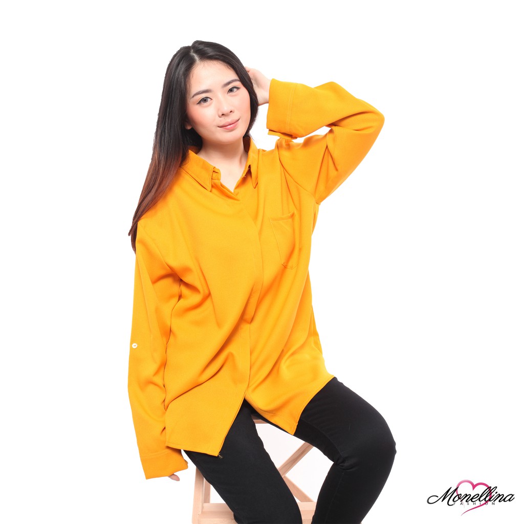 TERRIBERRI - 006183 Baju Blouse Atasan XXL Jumbo Murah Wanita Kekinian (MF)