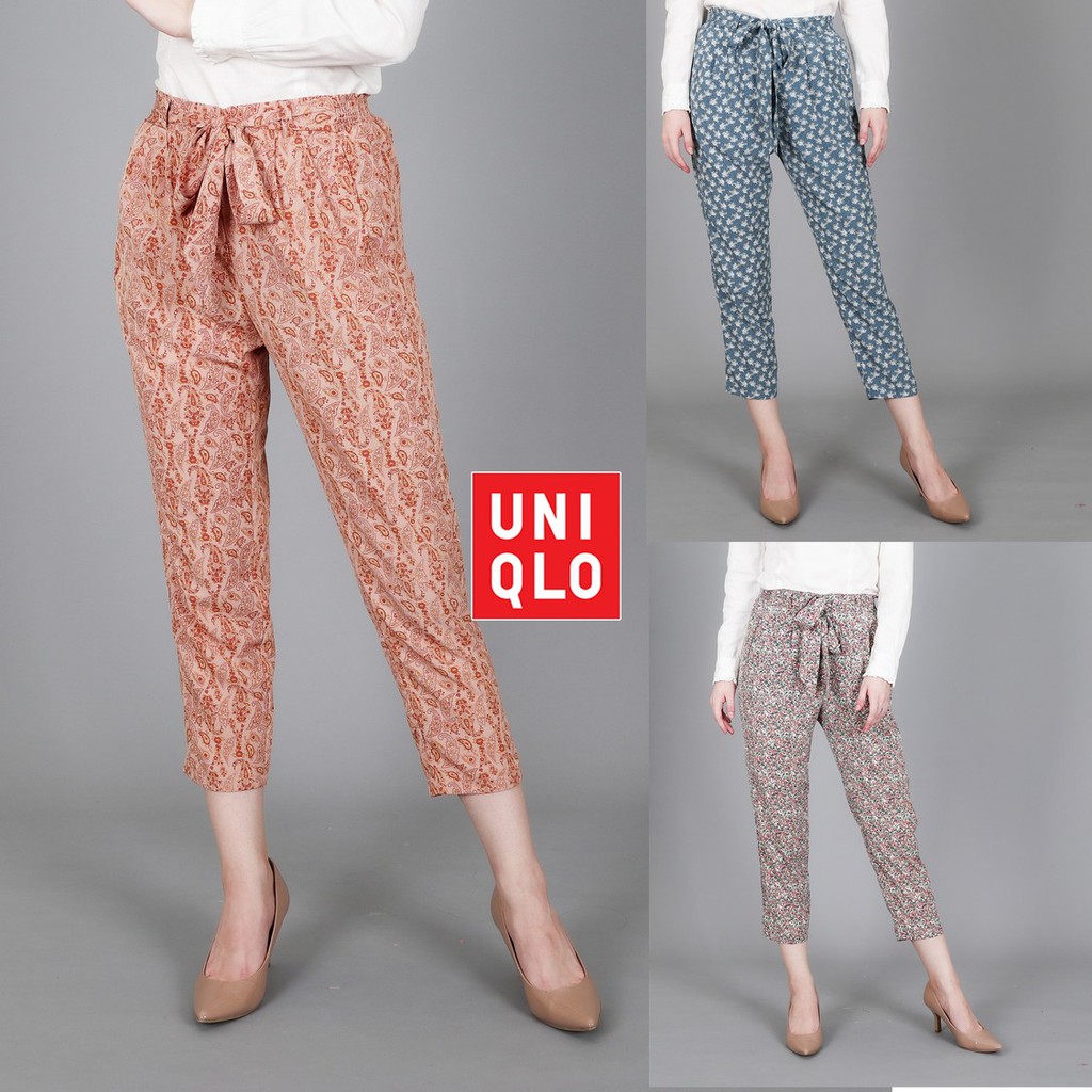 UNIQLO PAPER BAG Celana  panjang  wanita  CUT LABEL SUPER 