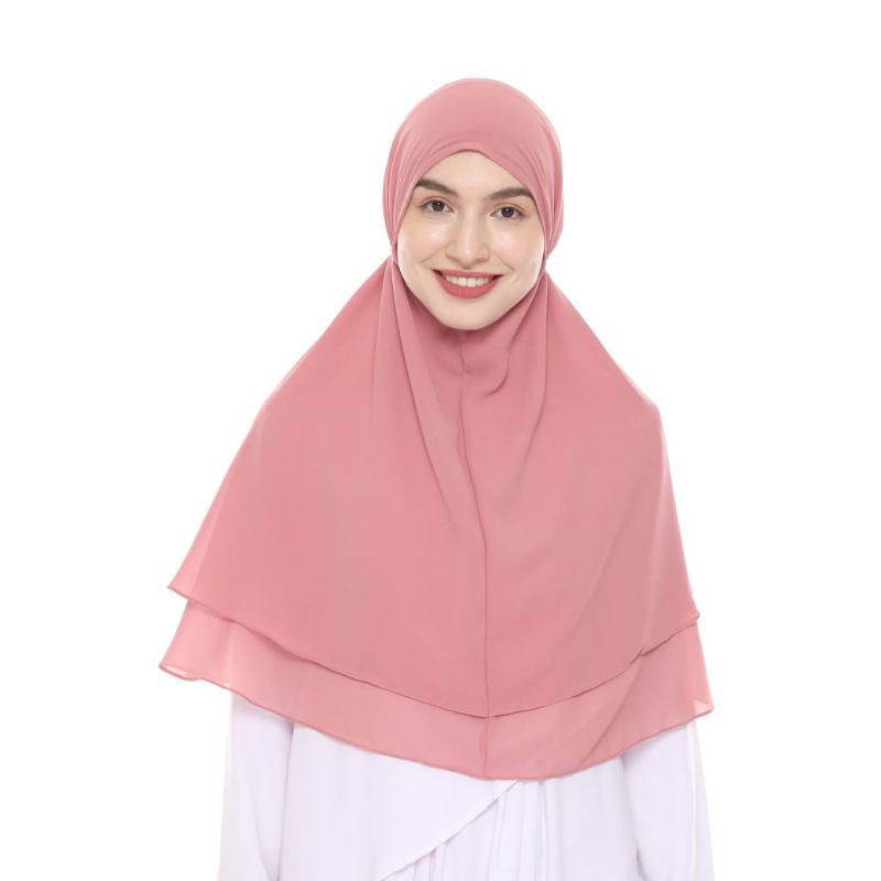 TERMURAHH!!! HIJAB / JILBAB DEWASA - BERGO MARYAM INSTAN 2LAYER - BEST SELLER - BAHAN CERUTY PREMIUM