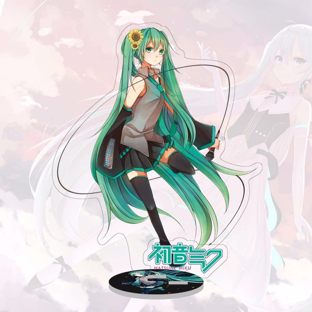 Lanfy Miku Hatsune Kartun Lucu Miku Collection Model Desktop Standing Card Sakura Princess Figure Model Plat