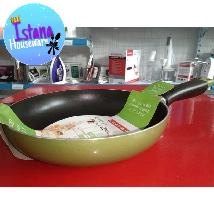 YOSHIKAWA WAJAN PENGGORENGAN TEFLON TEPLON ANTI LENGKET 20 CM (CL1210)