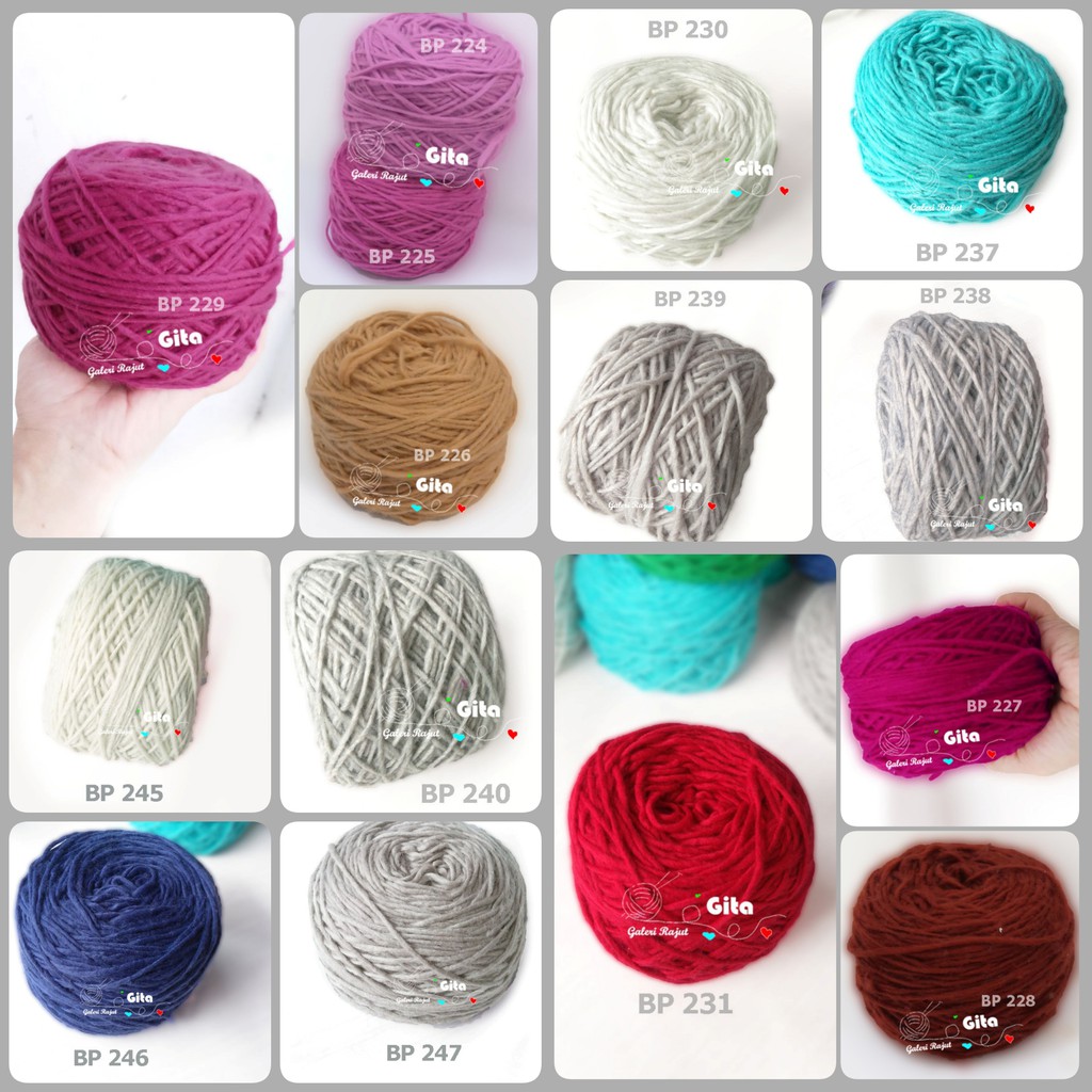 Benang Rajut Bulky Polos / Crochet Knitting Yarn